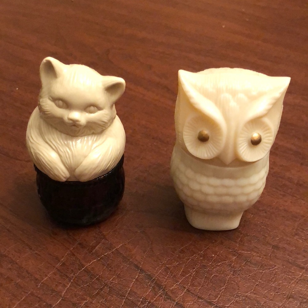 Vintage Avon cream sachet bottles (pair)